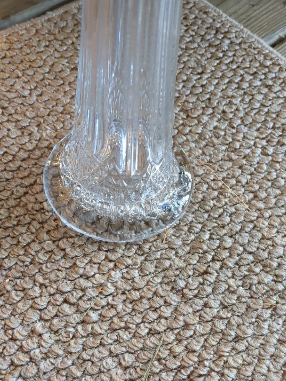 Antique Clear Swung Glass Vase 16